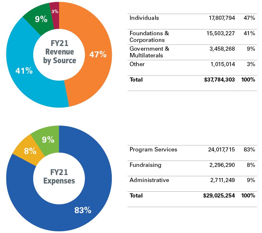 Rare FY21 expense and revenue financials.